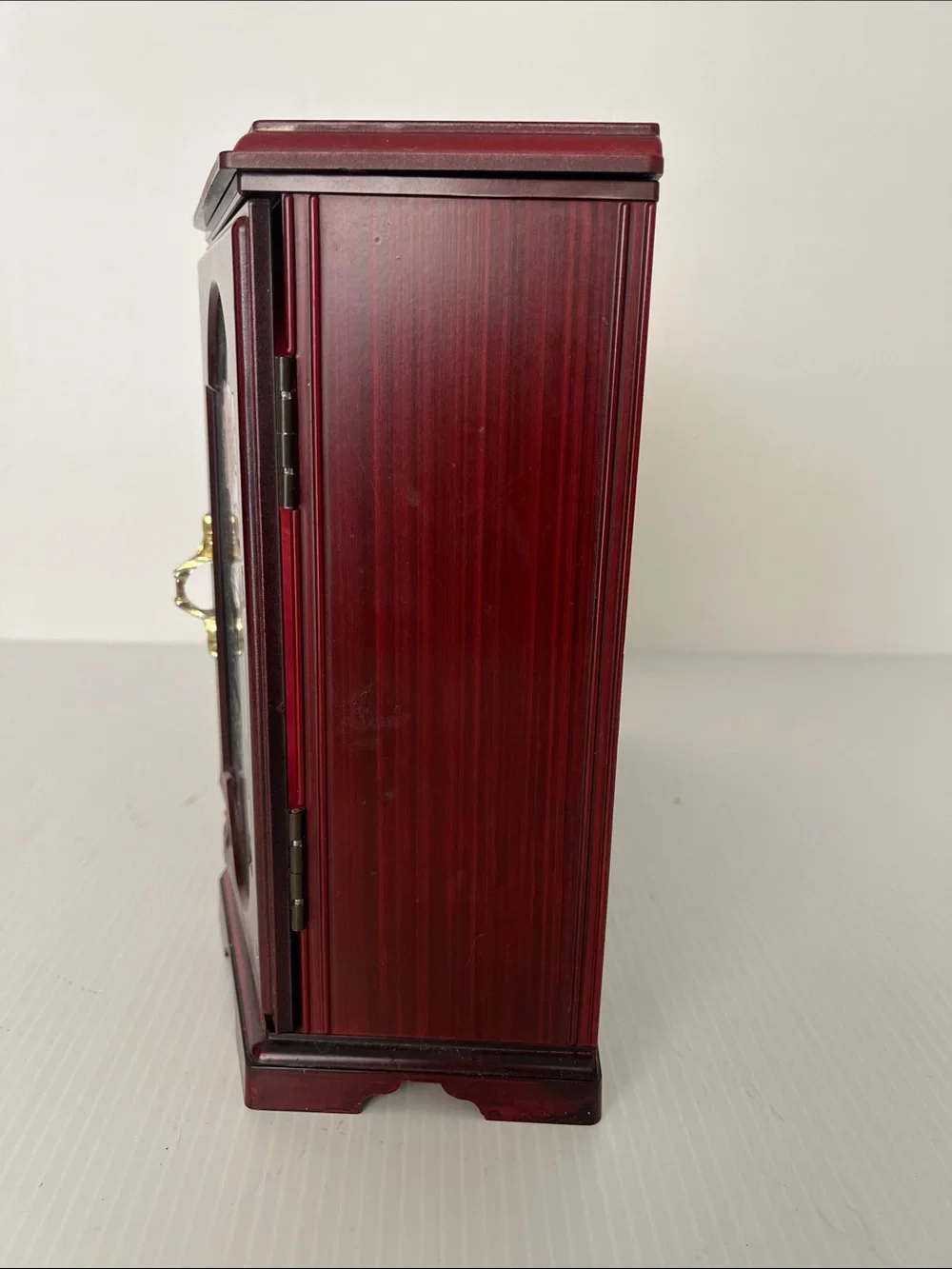 Vintage Faux Wood Musical Jewelry Armoire